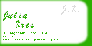 julia kres business card